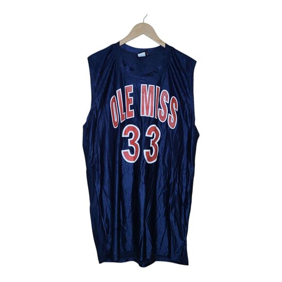 Vintage Wilson Ole Miss Rebels Basketball Jersey Number 33 Men's Size 46 Blue - Picture 1 of 13